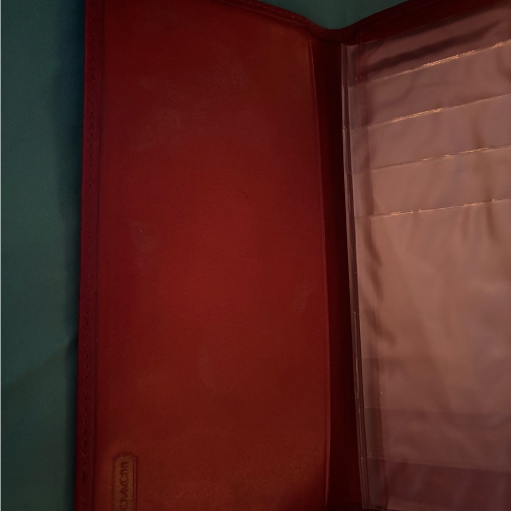 Coach Red Leather Wallet - Picture 3 of 5